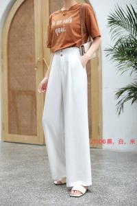 (现货) 夏季新品麻料高腰显瘦拖地裤,女装,艺尚丽人