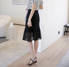 2021夏季新款蕾丝鱼尾半裙，女装半身裙，秋子丰色(1F)