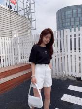 夏季新款韩版爱心雪纺袖上衣，女装，邱小姐