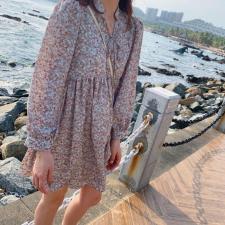 俏皮碎花连衣裙，女装连衣裙，郭郭家