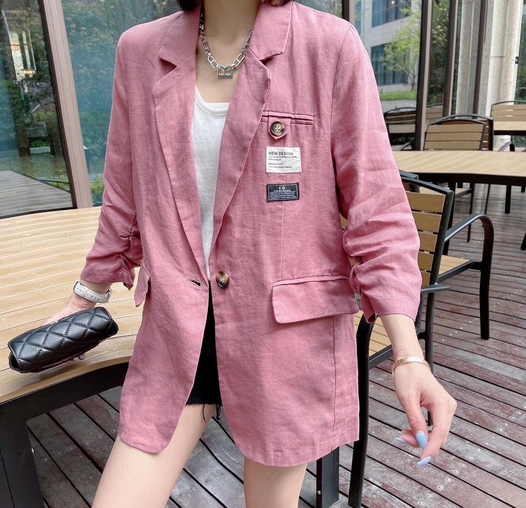 现货新款麻料西装，女装西装，索衣缘