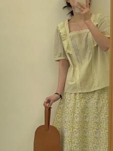 夏季新款韩系百搭花边上衣,女装,Here Bella(5F)