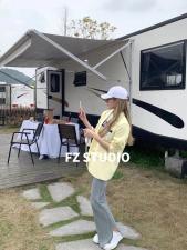 【春季新款】自制高品质薄款西装黄色，女装西装，F/TU