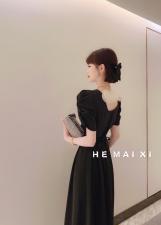 锻料花朵连衣裙，女装连衣裙，HEMAIXI 和麥熙