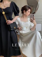 LELáRT夏季泡泡袖连衣裙，女装连衣裙，LE LART