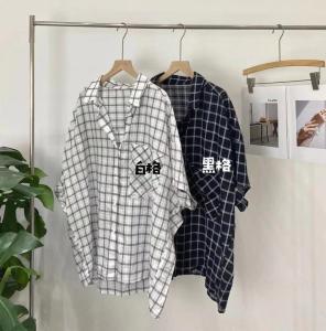 韩版格子衬衫,女装衬衫,QJJ