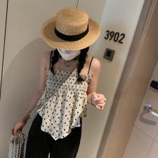 菱形格吊带，女装背心吊带，XTZ style