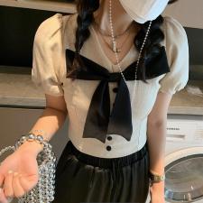 蝴蝶结上衣，女装，XTZ style