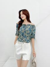 雪纺碎花小衫，女装，杰莎轩盟