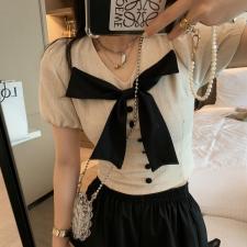 蝴蝶结上衣，女装，XTZ style