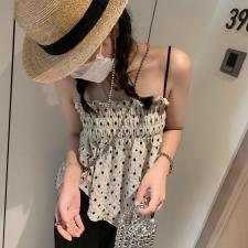 菱形格吊带，女装背心吊带，XTZ style
