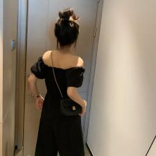 一字领连体裤，女装连体裤，XTZ style
