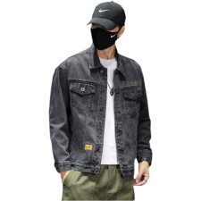 2024春季新款牛仔外套男夹克牛仔衣潮M-5XL两色6630-P65，男装工装外套，电商B223（原星座515-1）