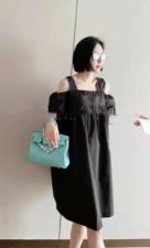 DG8103欧洲站2021夏季新款时尚吊带露肩洋气显瘦连衣裙，女装背心吊带，L·H·X
