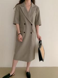 夏季新款 双排扣西装连衣裙,女装西装,FULE EDIT