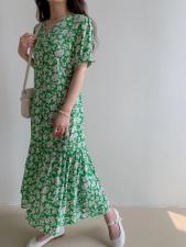 new。新款碎花连衣裙，女装连衣裙，FULE EDIT