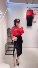 春款包裙?衬衫，女装衬衫，珀莎