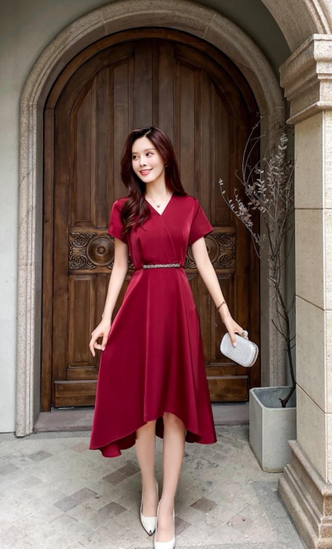 夏季新款连衣裙，女装连衣裙，金姿丹