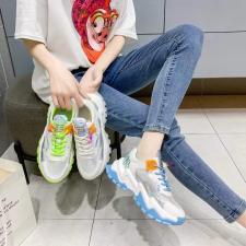 春季新款真皮水晶吸磨衣透气潮流运动鞋老爹鞋，其它，她他麦