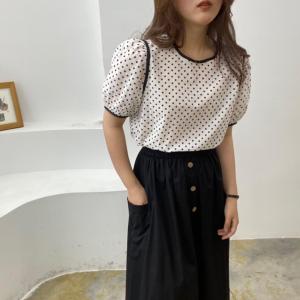 后背小心机波点小衫,其它,土布鱼