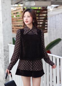 【现货】2021春装新款 衬衣马甲短裤三件套,女装马夹,伊洛姿