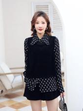 【现货】2021春装新款衬衣马甲短裤三件套，女装马夹，伊洛姿