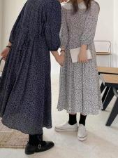 春季新款-小碎花连衣裙，女装连衣裙，LUCY