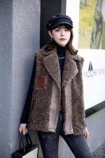 【现货】皮毛一体马甲，女装马夹，吉之红