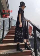 8145#[玫瑰][玫瑰] 连衣裙 绣花黑 ML，女装连衣裙，红嘴鹰