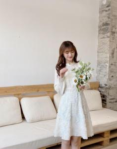 小香风粗花呢拼接连衣裙,女装连衣裙,凯宝莉