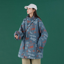 2021春装新款字母印花宽松外套227-6-JK918-P75，女装短外套，星座227