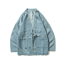 20秋冬大码汉服开衫道袍外套风日系和风男女情侣牛仔F16/P75，男装夹克，钱塘713