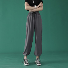冰氧中性風冰絲垂感順滑顯瘦女長褲2023-特批20，女裝休閑褲，星座718-1