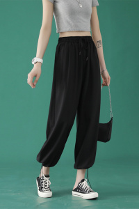 冰氧中性風冰絲垂感順滑顯瘦女長褲2023-特批20，女裝休閑褲，星座718-1