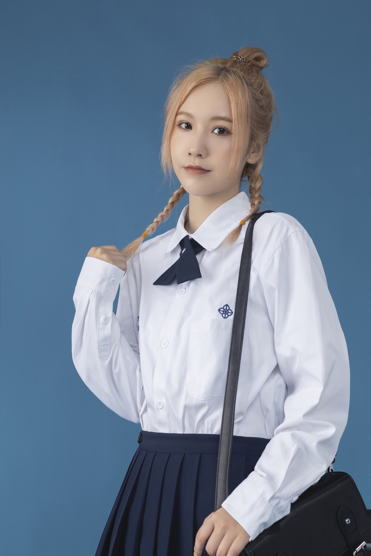 中性风送蝴蝶结c316cs675p58泰校服长袖衬衫jk制服校服班服