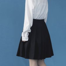 中性风C316Q007P48正统JK制服黑色JK裙百搭短裙半身裙百褶裙，女装半身裙，电商C316