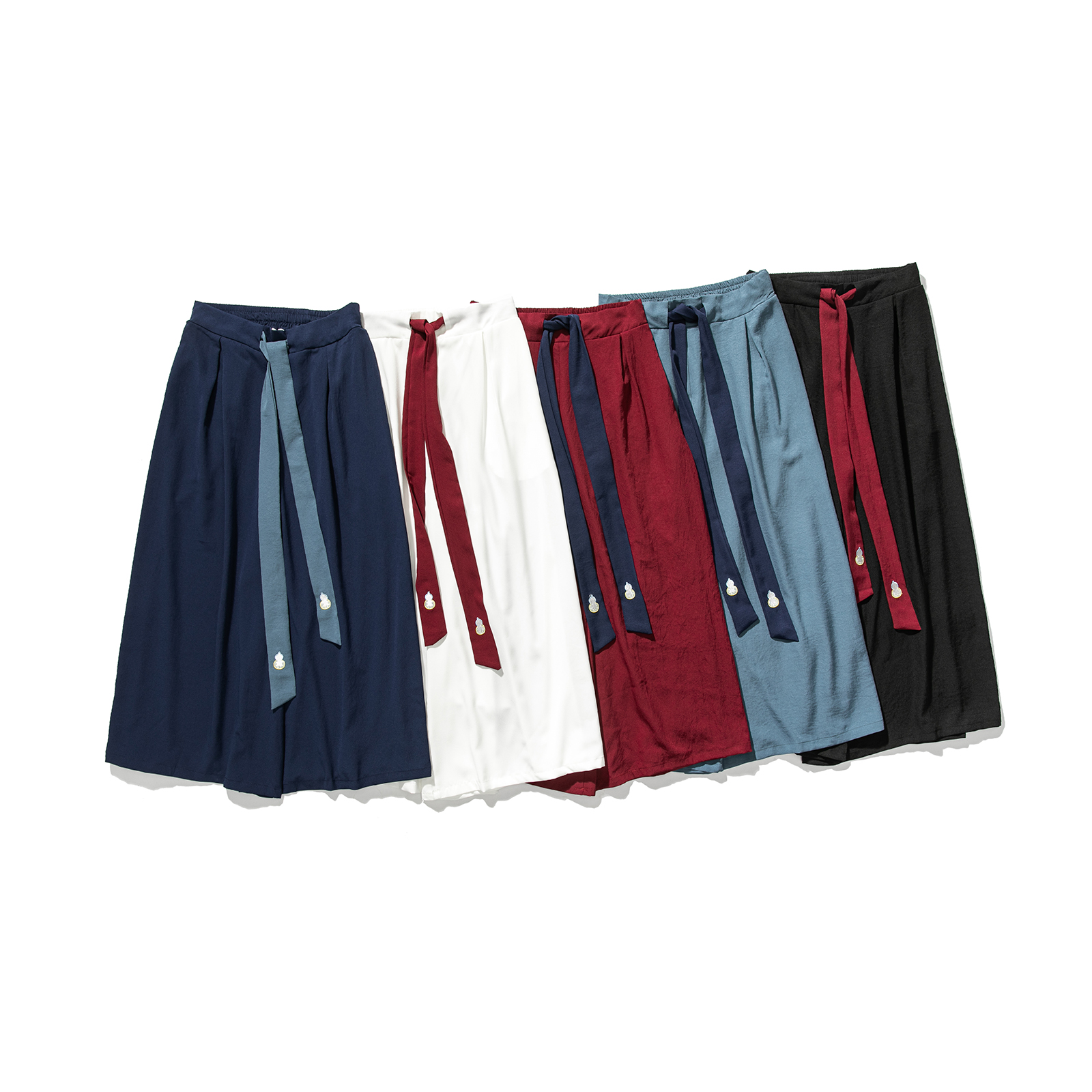 白底平铺图风直筒宽松阔腿裤汉服唐装宋裤古风仙气k133p85