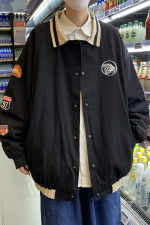 时髦刺绣贴标棒球服夹克外套D338A-DY3335-P85，男装夹克，电商D328