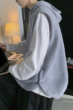 加厚中性毛线马甲无袖背心休闲开衩情侣针织衫上衣外套H204/P50，男装背心/马甲，电商A221A