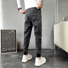 2025年秋季新品牛仔裤男士韩版修身束脚裤潮牌男士休闲裤长裤，男装牛仔裤，电商A327