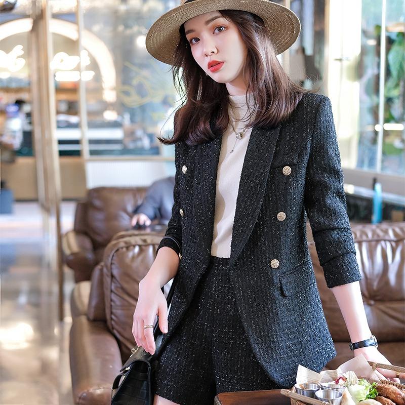 三排扣套装，女装职业装，DJ·DSHR