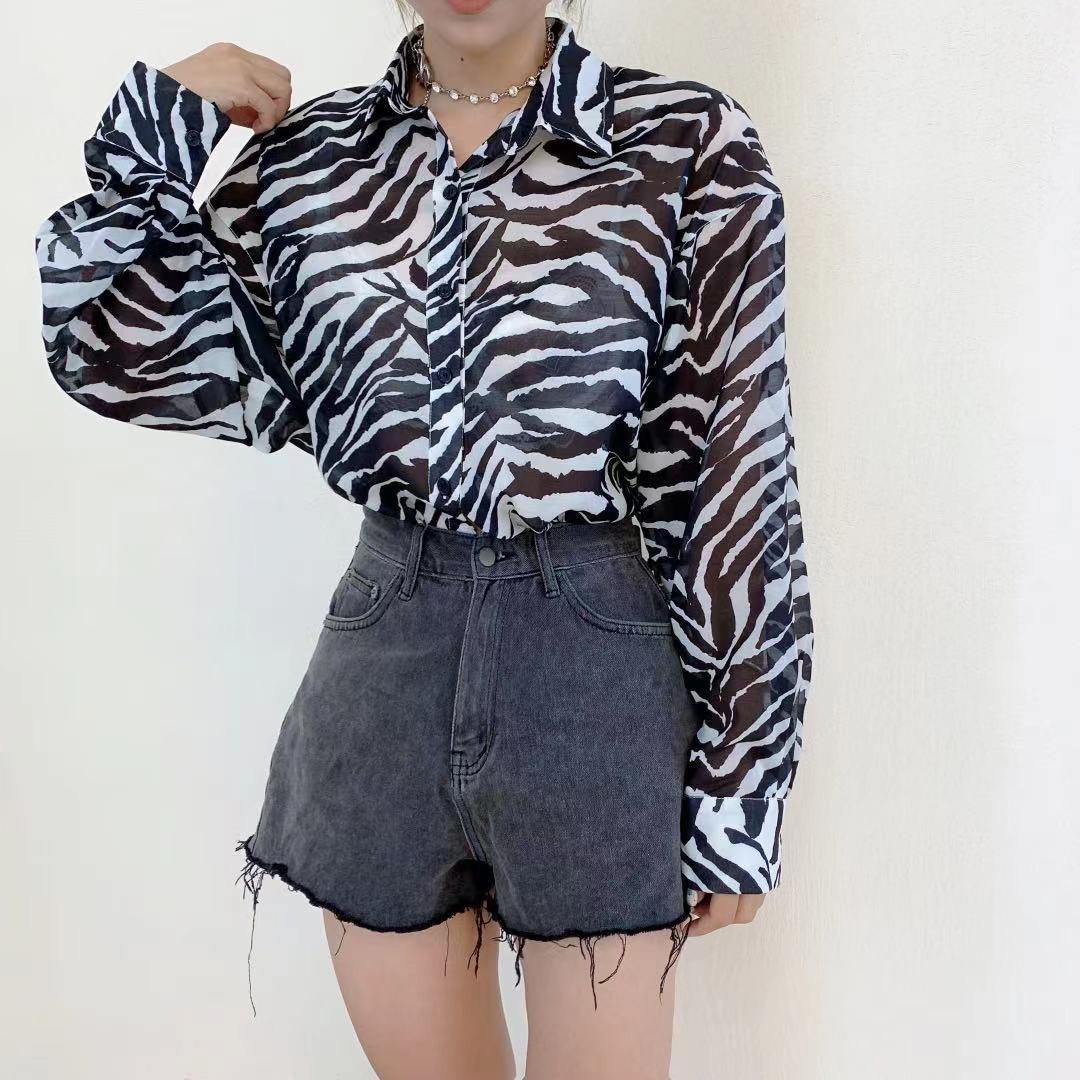 【现货】豹纹衬衫，女装衬衫，欧洛佛