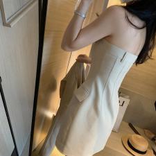 排扣抹胸裙，胸罩，XTZ style