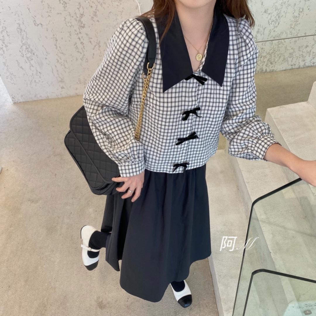 韩版精致格子套装，女装职业装，阿M