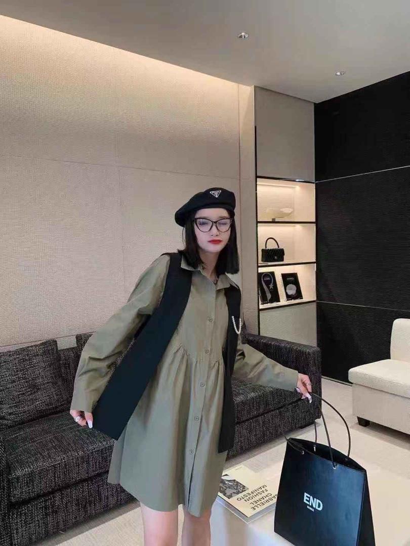新款珍珠马甲衬衫连衣裙，女装马夹，红头发儿