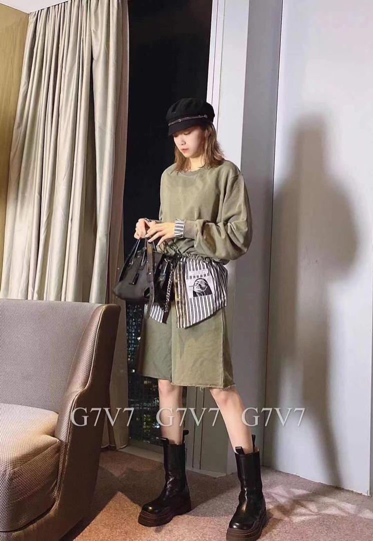 新品条纹拼接设计两件套，其它，G7V7