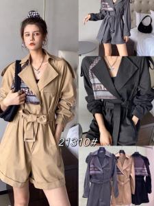 【现货】秋季新款 背带连体裤风衣款拼接洋气，女装连体裤，你别走