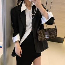 卡其西装，女装西装，XTZ style