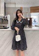 现货碎花收腰连衣裙，女装连衣裙，Linda Jean