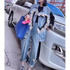 网纱牛仔背心，女装背心吊带，肆尔